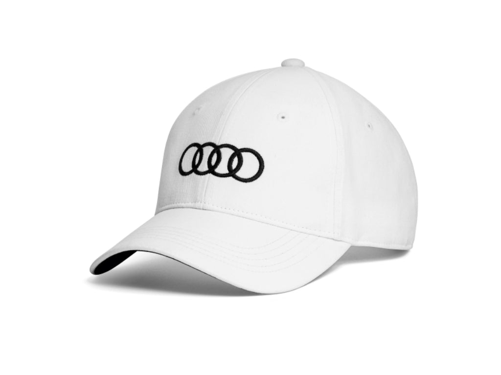 Audi - 4 Rings Baseball Cap White - Genuine Product