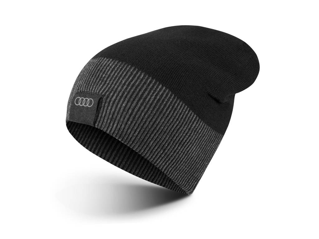 Audi - Inside Out Beanie Black Grey - Genuine Product