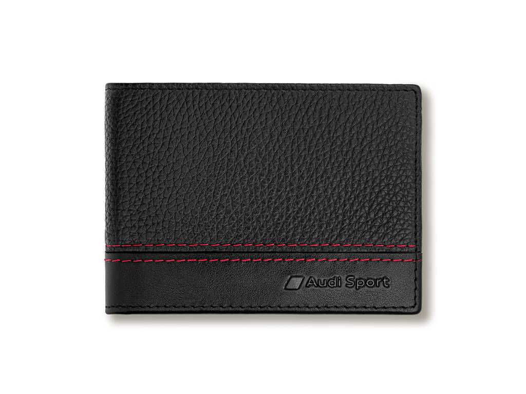 Audi - Sport Mini Wallet Black Red Stitching - Genuine Product