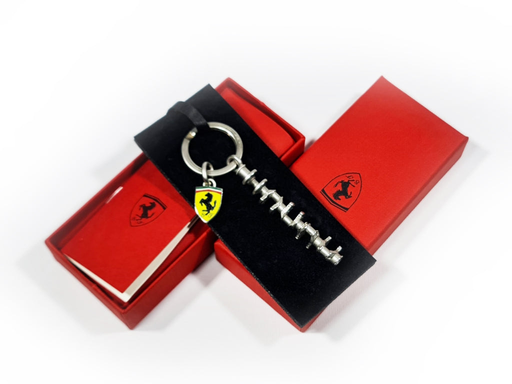 Ferrari - Steel Crankshaft Keyring Silver - Genuine Product