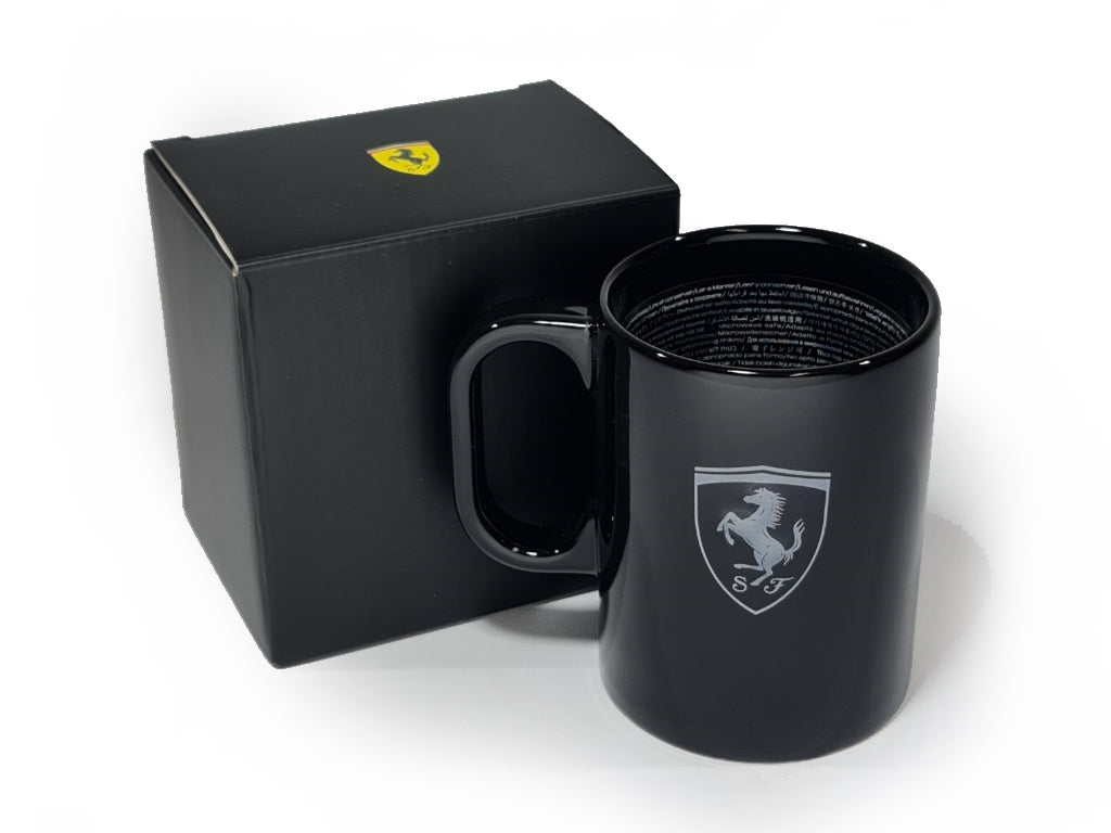 Ferrari - Porcelain Essential Mug 3D Shield Black - Genuine Product