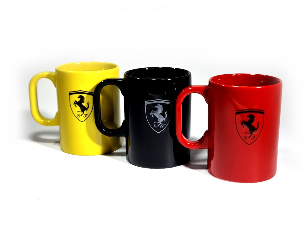 Ferrari - Porcelain Essential Mug 3D Shield Black - Genuine Product