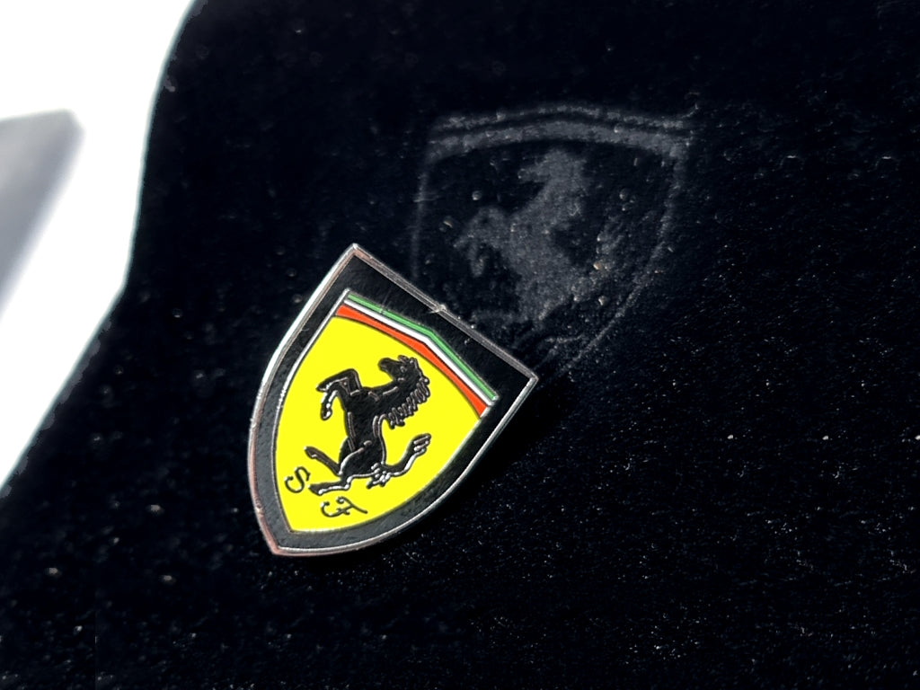 Ferrari - Scudetto Metal Pin Black Carbon - Genuine Product