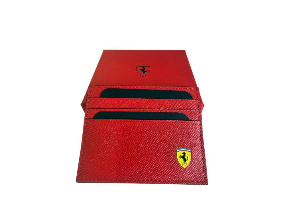 Ferrari - Saffiano Credit Card Holder Red - Genuine Product