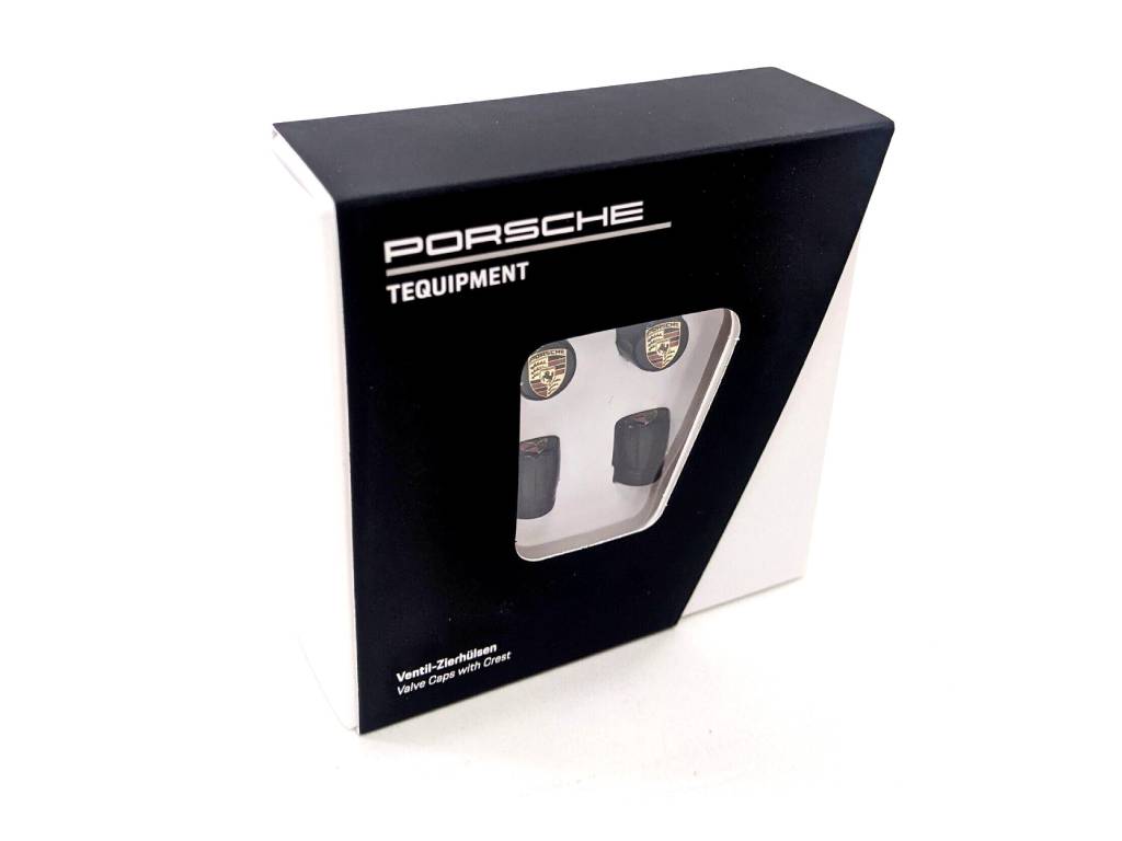 Porsche - Tyre Valve Cap Set Black And Colour - Genuine Product