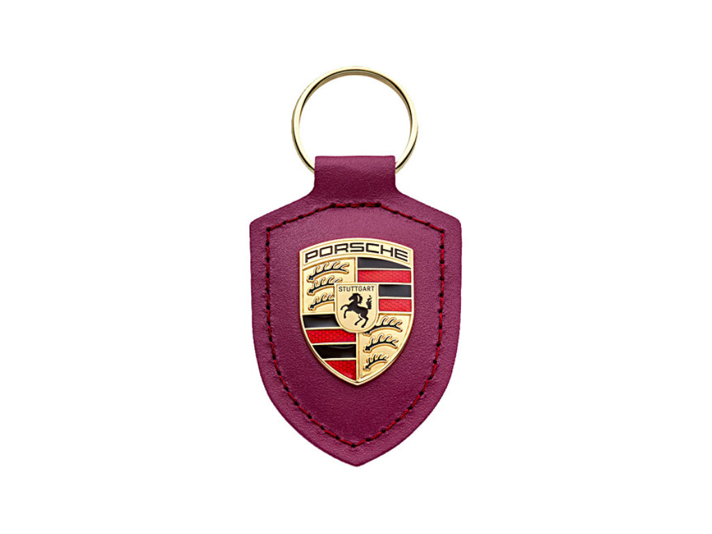 Porsche - Key Tag Crest Rubystone Red Driven By Dreams - Genuine Product