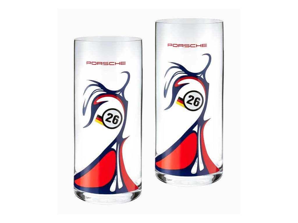 Porsche - Long Drink Glasses Set of 2 GT1 - Genuine Product