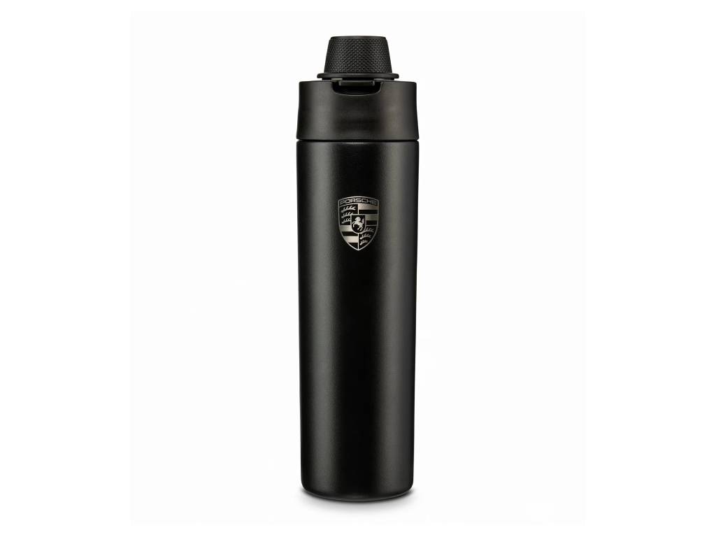Porsche - Drinking Bottle Black Powder Coated - Genuine Product
