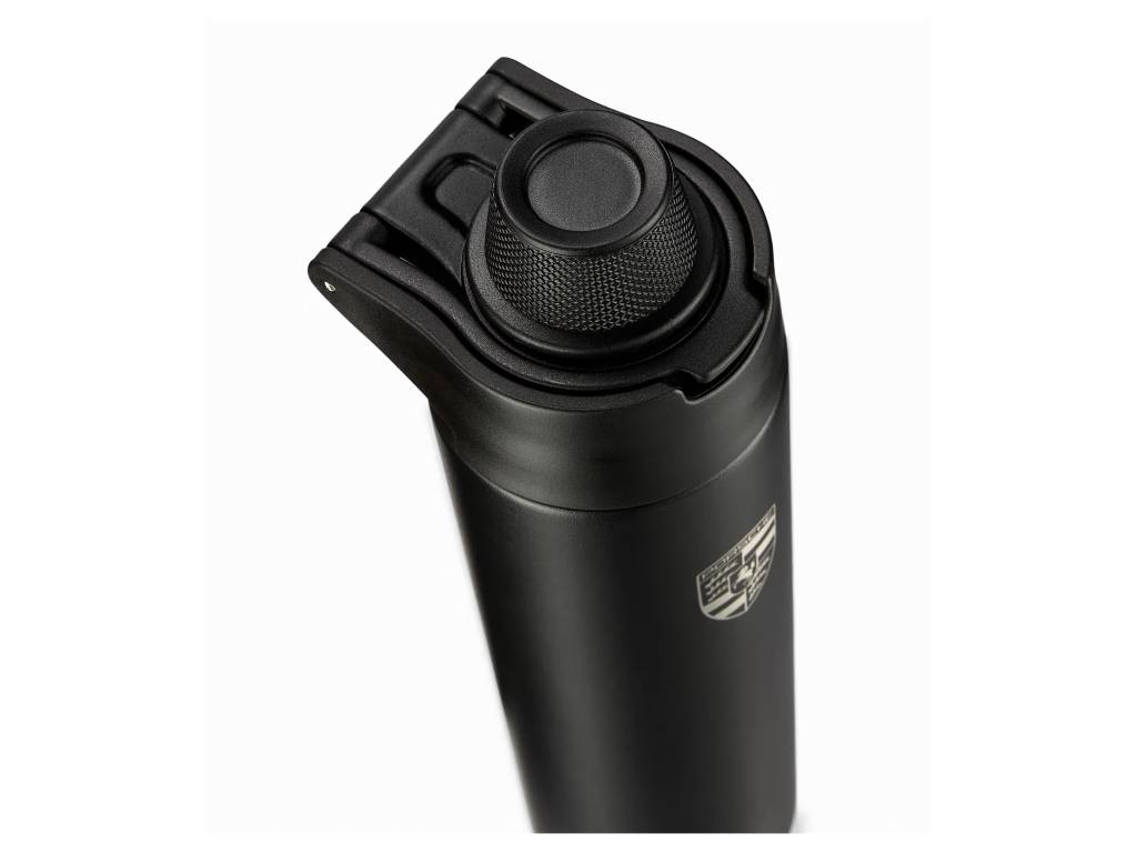 Porsche - Drinking Bottle Black Powder Coated - Genuine Product