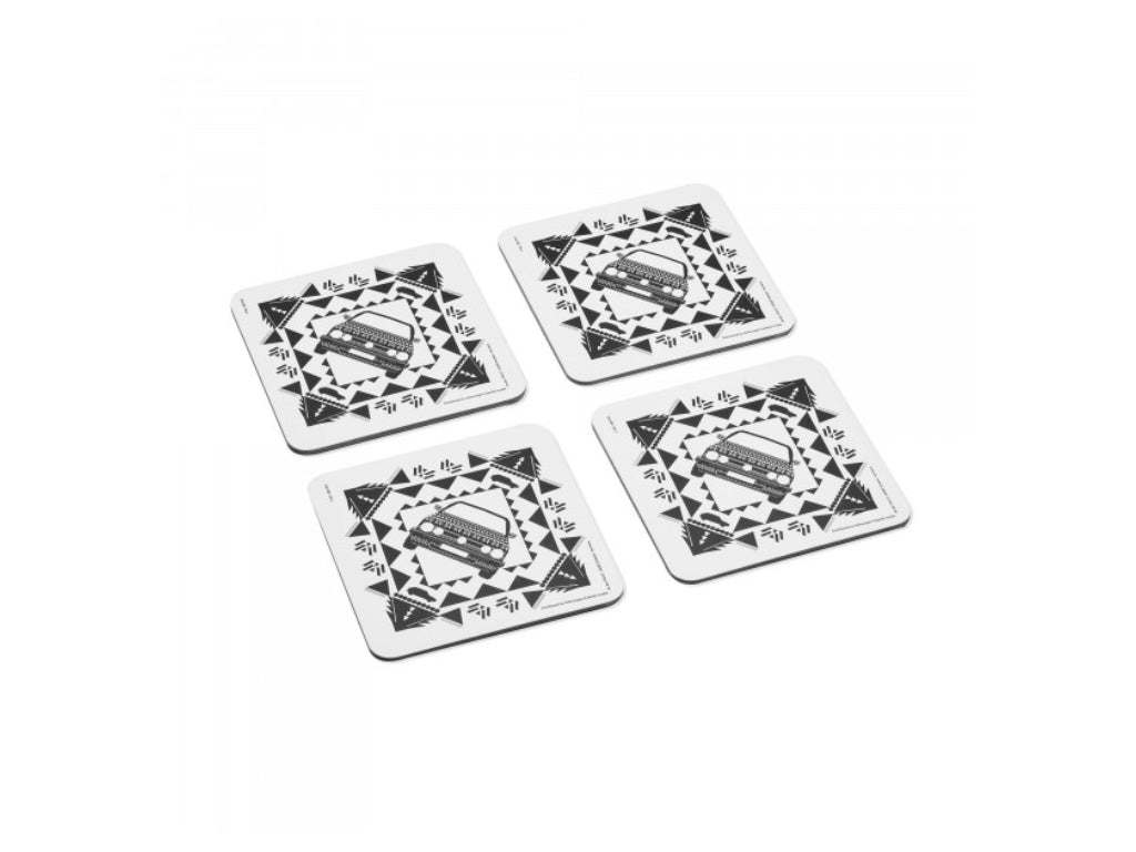 Volkswagen - Golf 1 GTI Coaster Set Beer Coasters Black White - Genuine Product