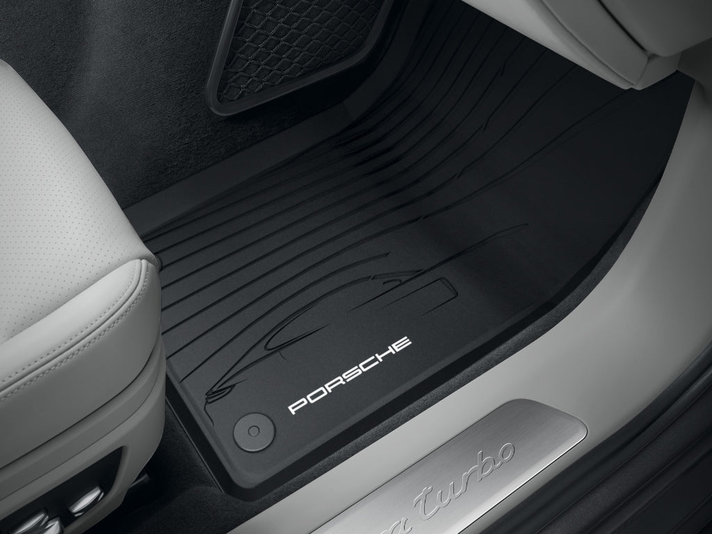 Porsche Panamera Full Rubber Mat Set in boot