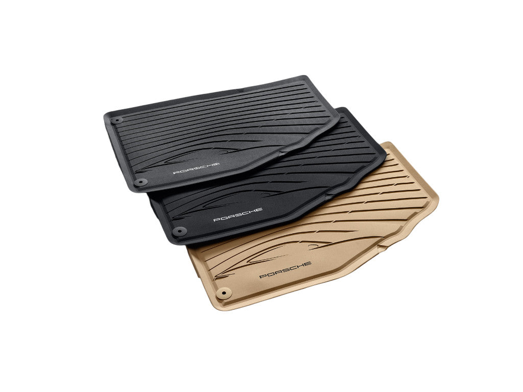 Porsche E3 Cayenne Rubber Mats (4-Piece set) Black - Genuine Product