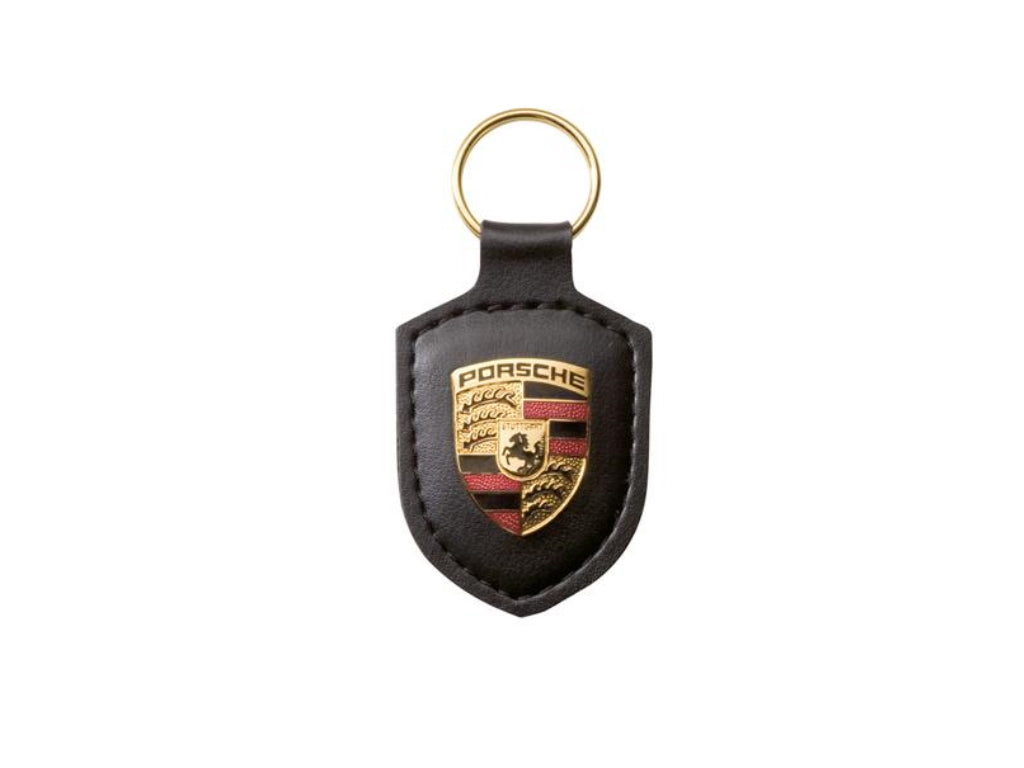 Porsche Key Tag Crest Black - Genuine Product