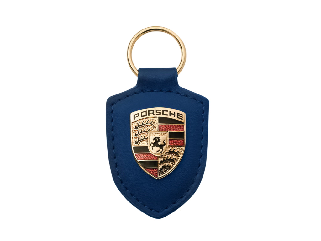 Porsche Key Tag Crest Blue - Genuine Product
