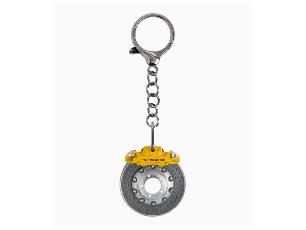Porsche - Brake Disc Key Chain Yellow - Genuine Product