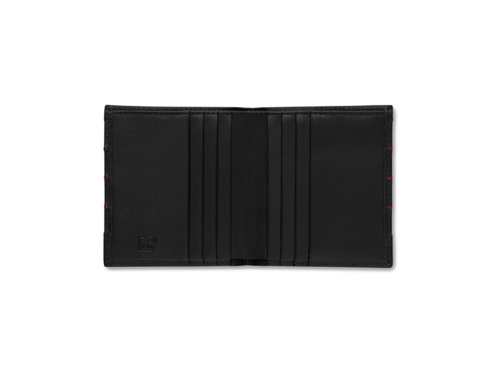 Audi - Sport Wallet Leather Small Mens Black Red - Genuine Product