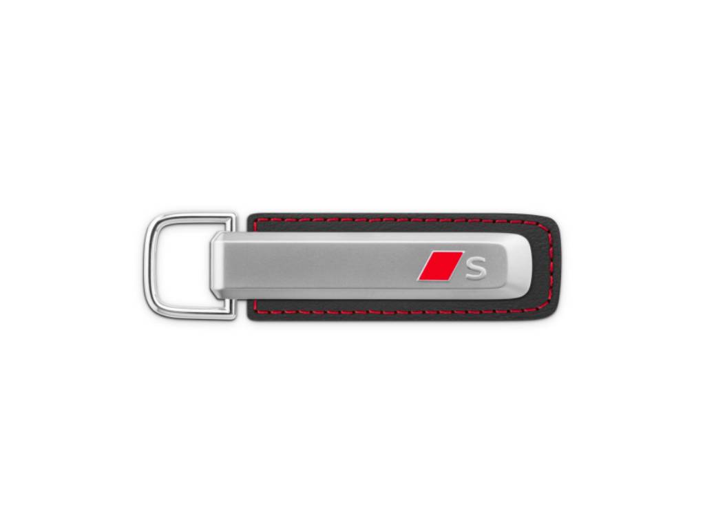 Audi - Key Ring S Silver Black - Genuine Product