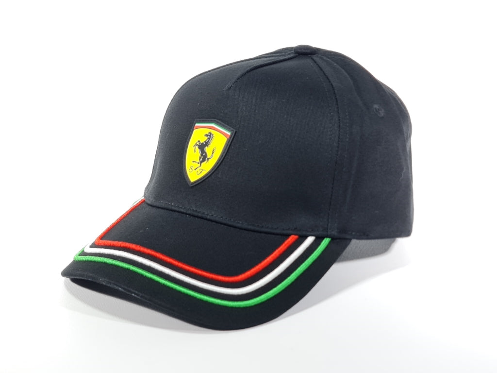 Ferrari - Italian Flag Livery Baseball Cap Black - Genuine Product