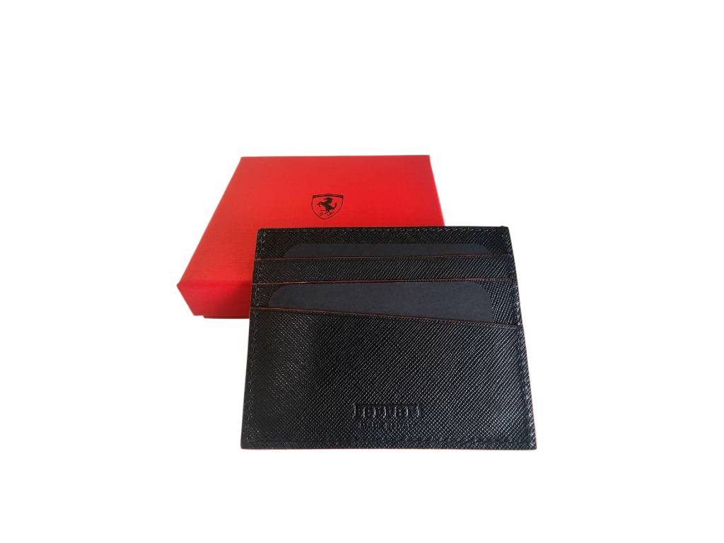 Ferrari - Saffiano Credit Card Holder Black - Licenced Product