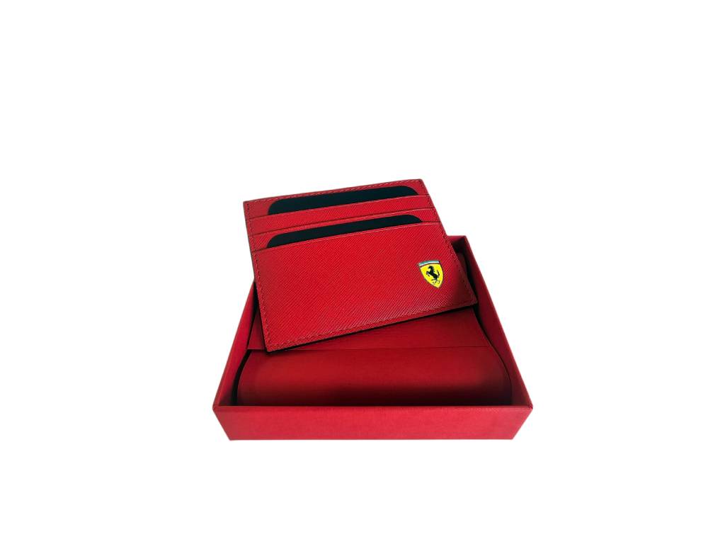 Ferrari - Saffiano Credit Card Holder Red - Genuine Product