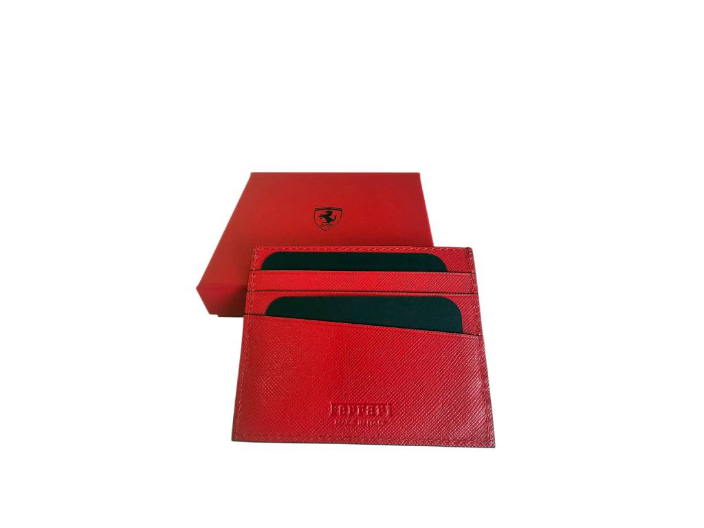 Ferrari - Saffiano Credit Card Holder Red - Genuine Product