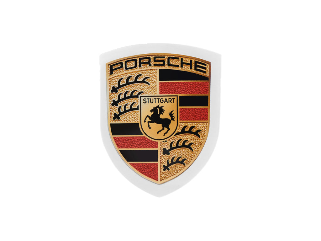 Porsche - Crest Sticker Yellow Black Red - Genuine Product