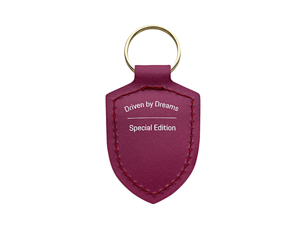 Porsche - Key Tag Crest Rubystone Red Driven By Dreams - Genuine Product