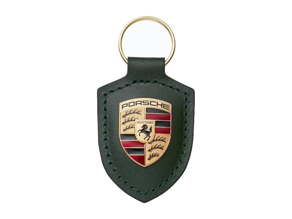 Porsche - Key Tag Crest Oak Green Metallic - Genuine Product