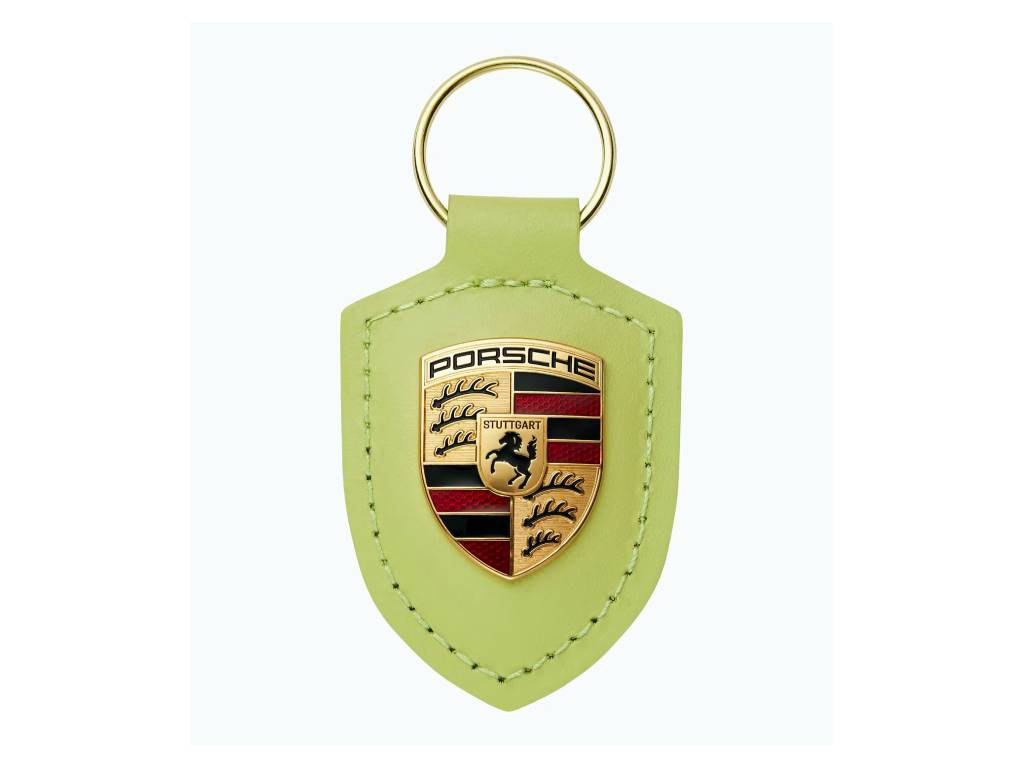 Porsche - Key Tag Crest Cartegena Yellow - Genuine Product