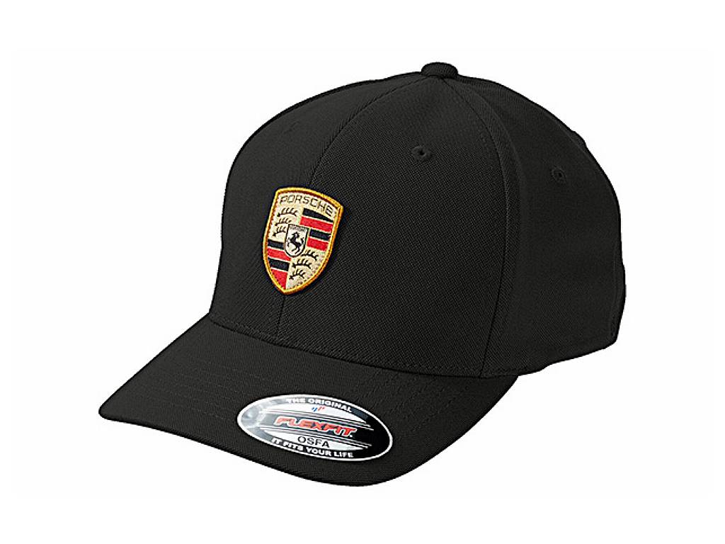 Porsche - Crest Baseball Cap Black Flex Fit - Genuine Product