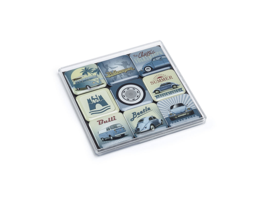 Volkswagen Retro Magnet Set  -  Genuine Product