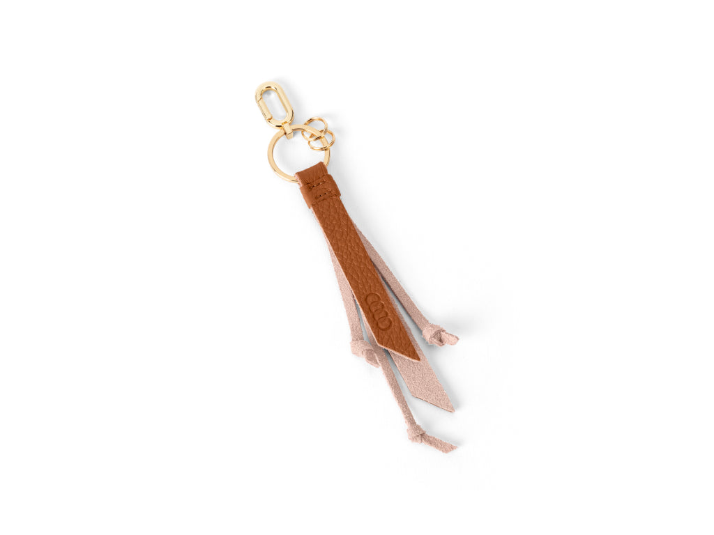 Audi - Key Ring Leather Womens Rose Brown - Genuine Product
