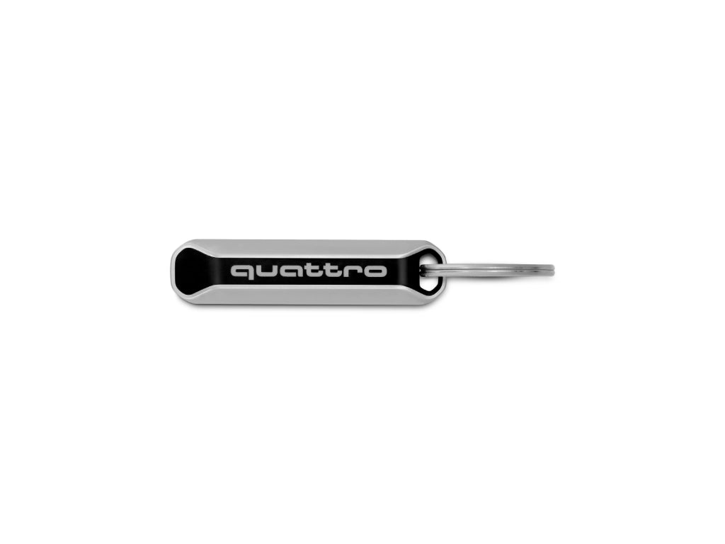 Audi - Quattro Key Ring Black Silver - Genuine Product