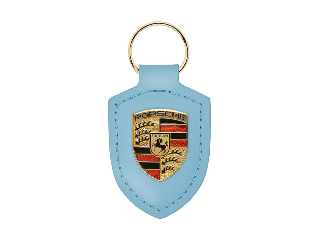 Porsche - Key Tag Crest Frozen Blue - Genuine Product