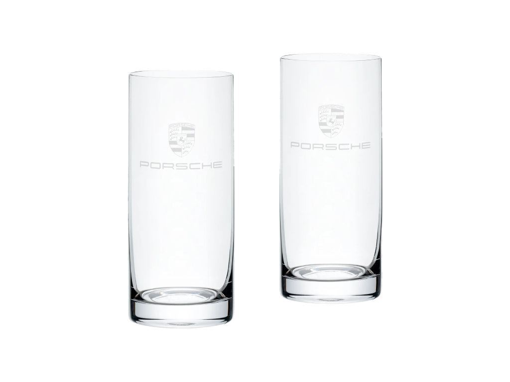 Porsche - Set Of 2 Highball Glasses With Crest  Essential - Genuine Product