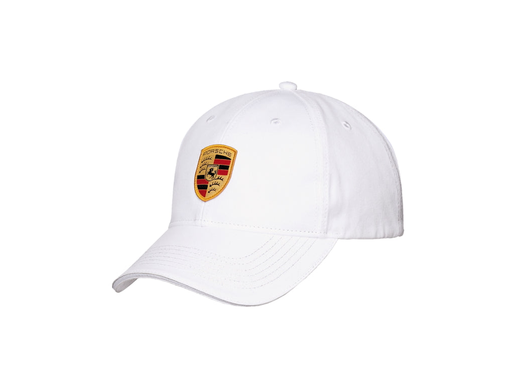 Porsche Baseball Cap Crest White  -  Genuine Product